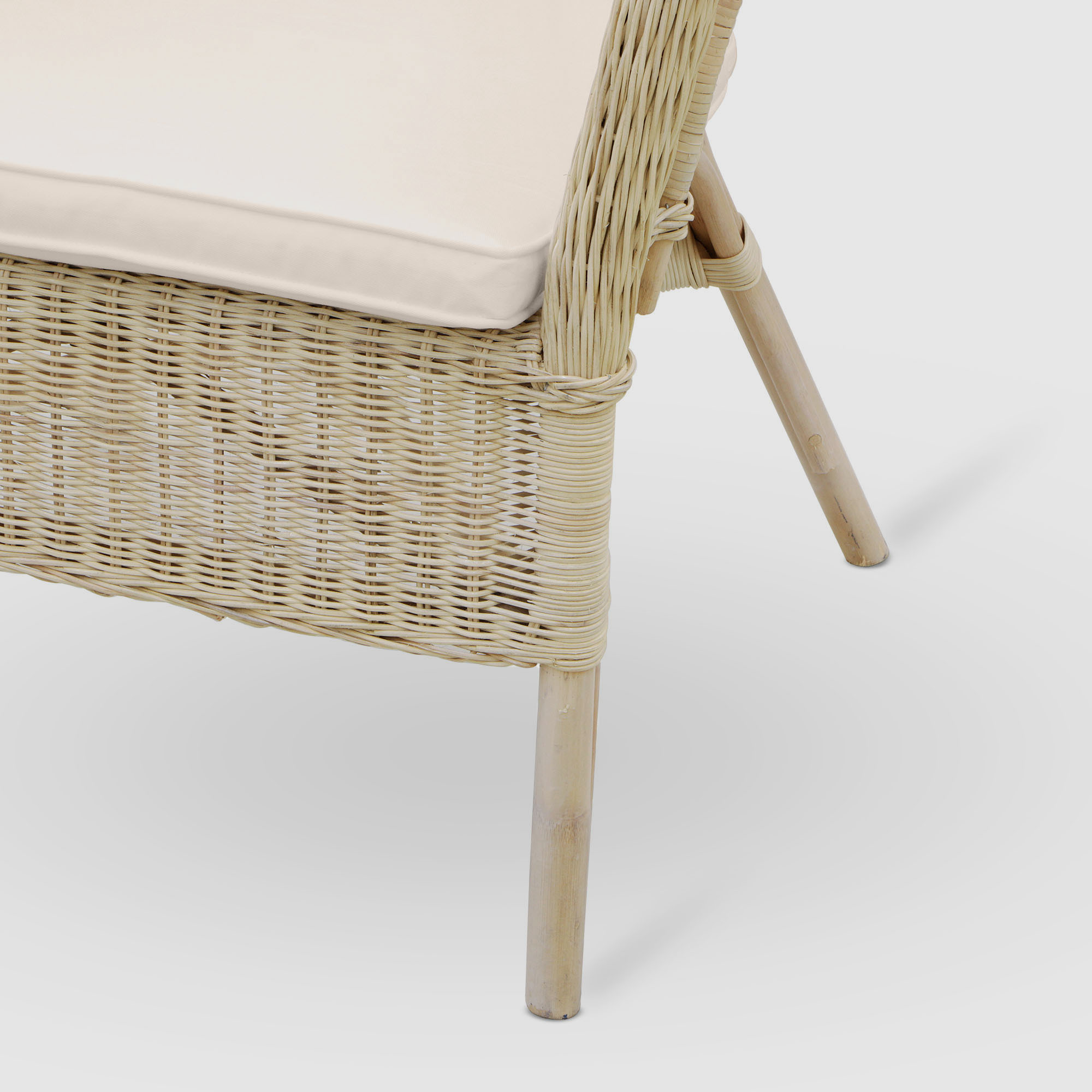 Кресло Rattan grand texas с подушкой wash white, цвет белый - фото 8