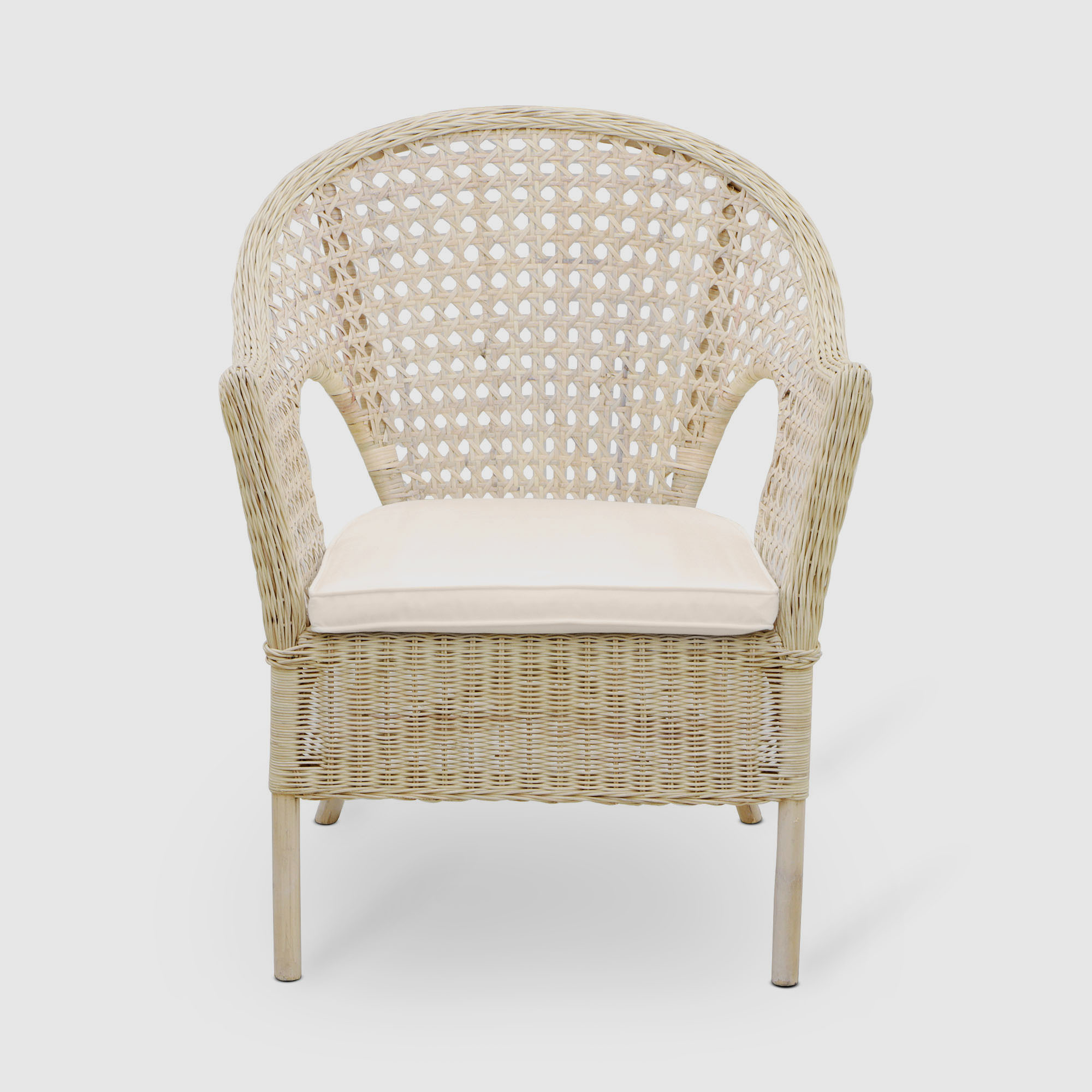 Кресло Rattan grand texas с подушкой wash white, цвет белый - фото 6