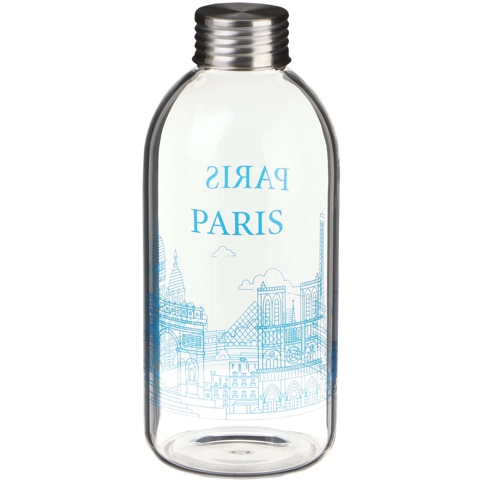 Бутылка стеклянная Everblooming Paris 900 мл slim memobottle бутылка с металлической крышкой