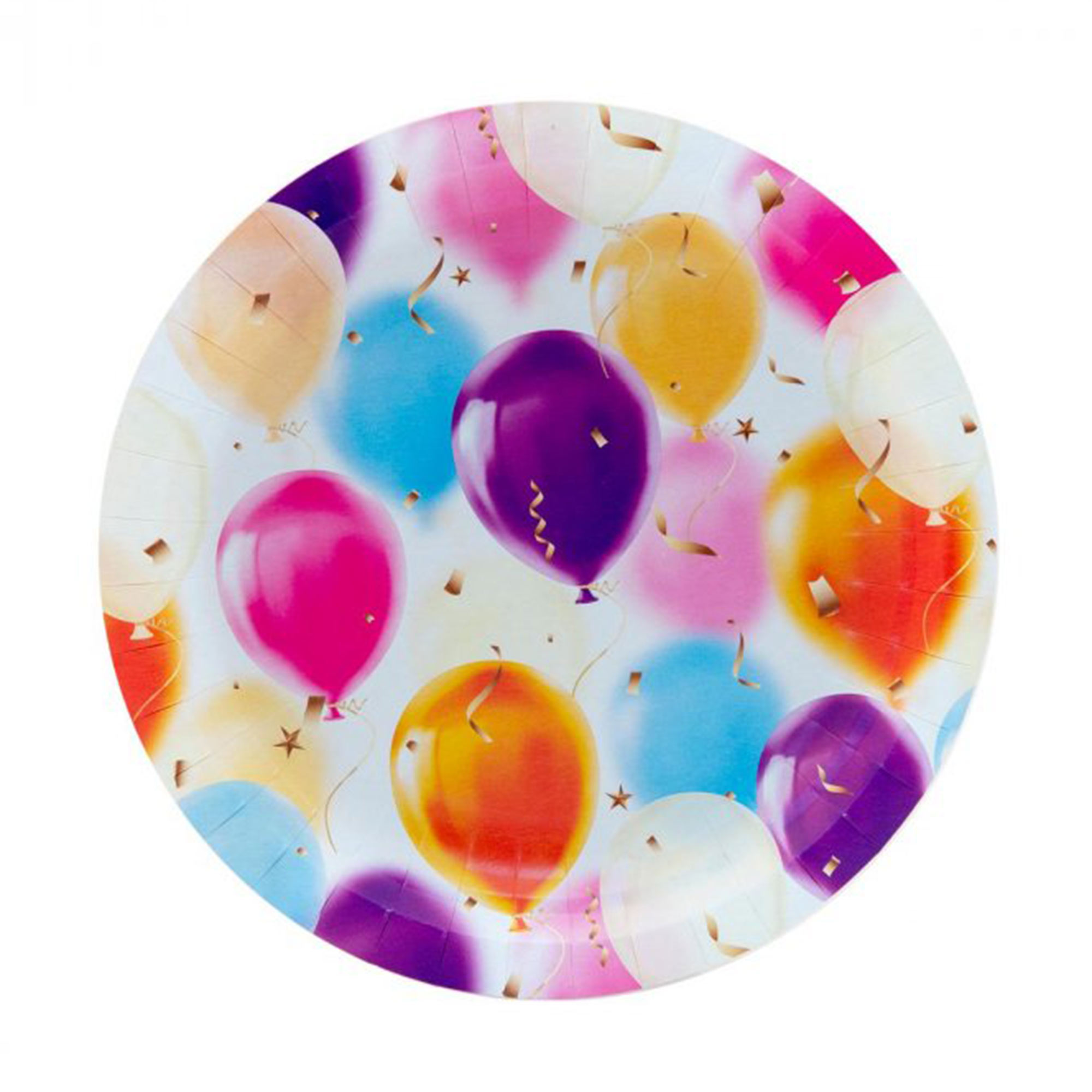 Тарелки бумажные Paterra Шарики 18 см воздушные шарики paterra светлячок 5 шт 30 см разноцветные