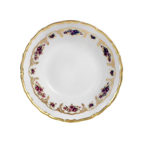 

Салатник Thun 1794 Ангелина Императорский декор 19 см, Белый;бордовый;золотой