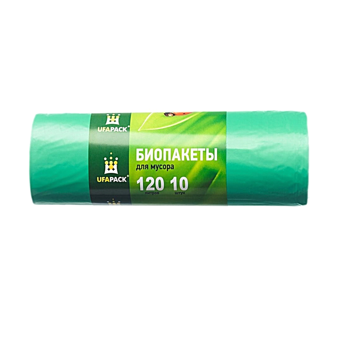Мешки для мусора UFAPACK зеленые 120 л 10 шт мешки для профессиональных пылесосов 2 шт 36 л gigant star bh 30 2 россия