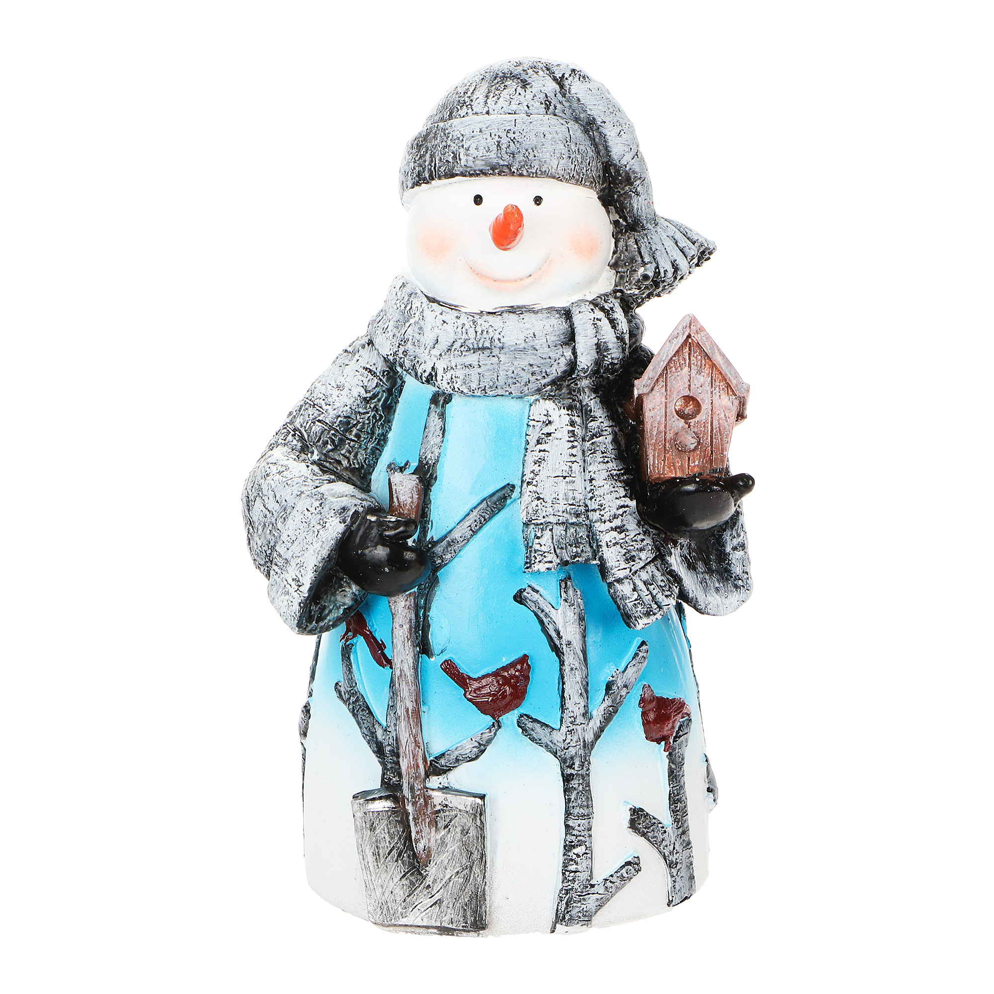 Декоративная новогодняя фигура Тпк полиформ Снеговичок со скворечником и птичкой фигура тпк полиформ снеговик с зайчиком 39 см