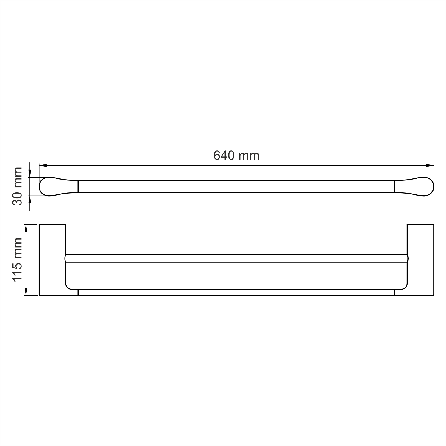 Держатель полотенец двойной Wasserkraft матовое золото Aisch k-5940 - фото 2