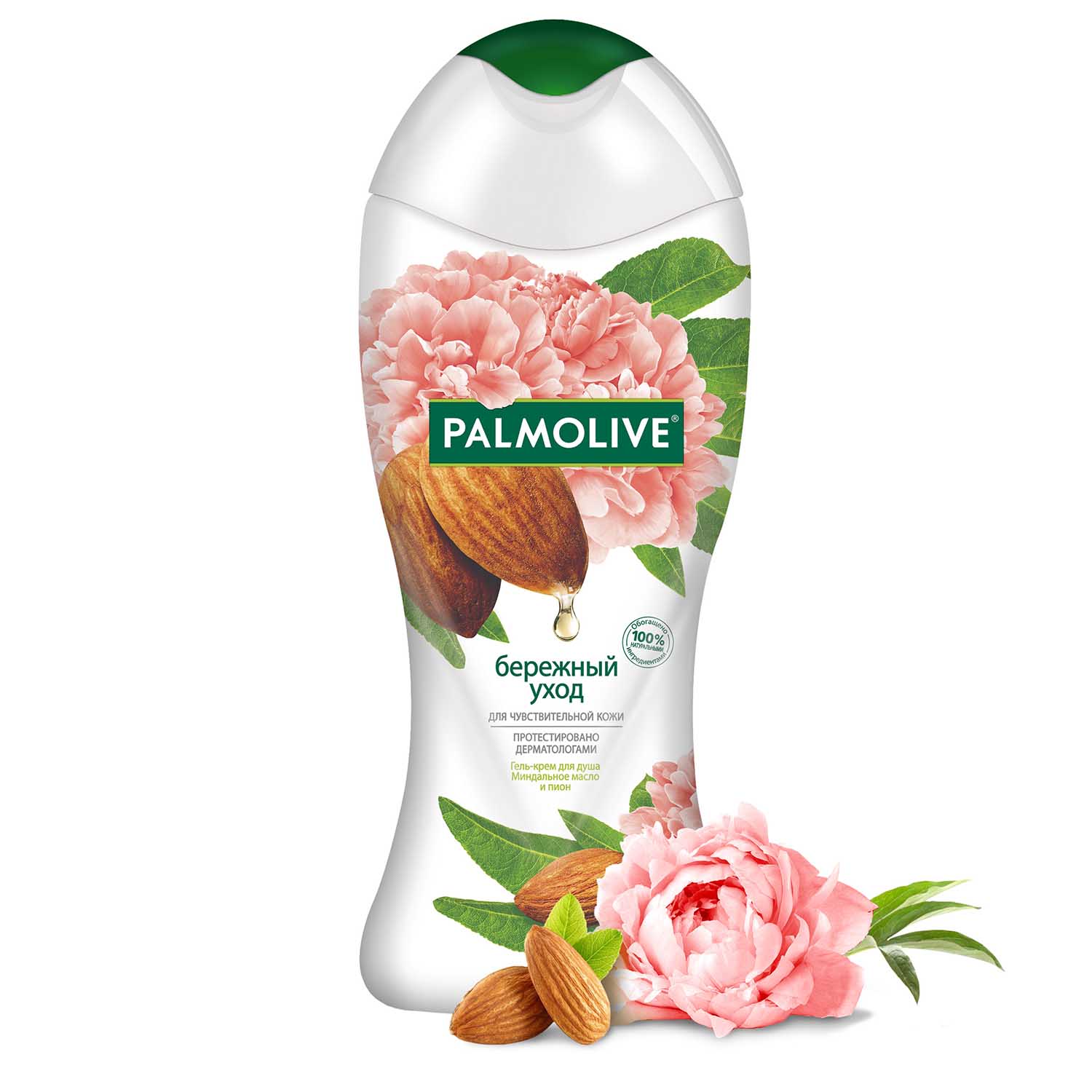 фото Гель-крем для душа palmolive бережный уход с миндальным маслом и пионом 250 мл