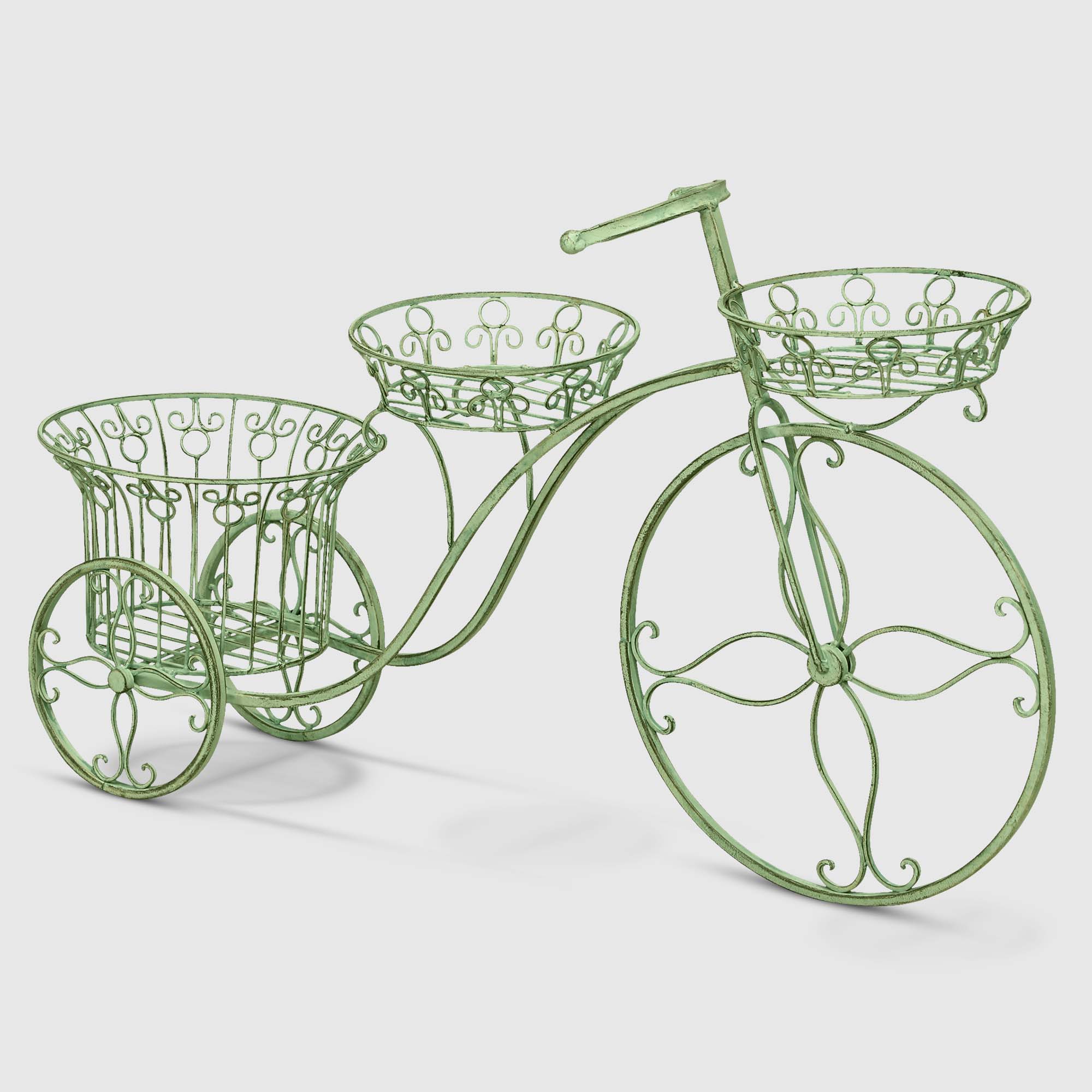 фото Подставка для цветов anxi jiacheng велосипед оливковый 95x53x27 см