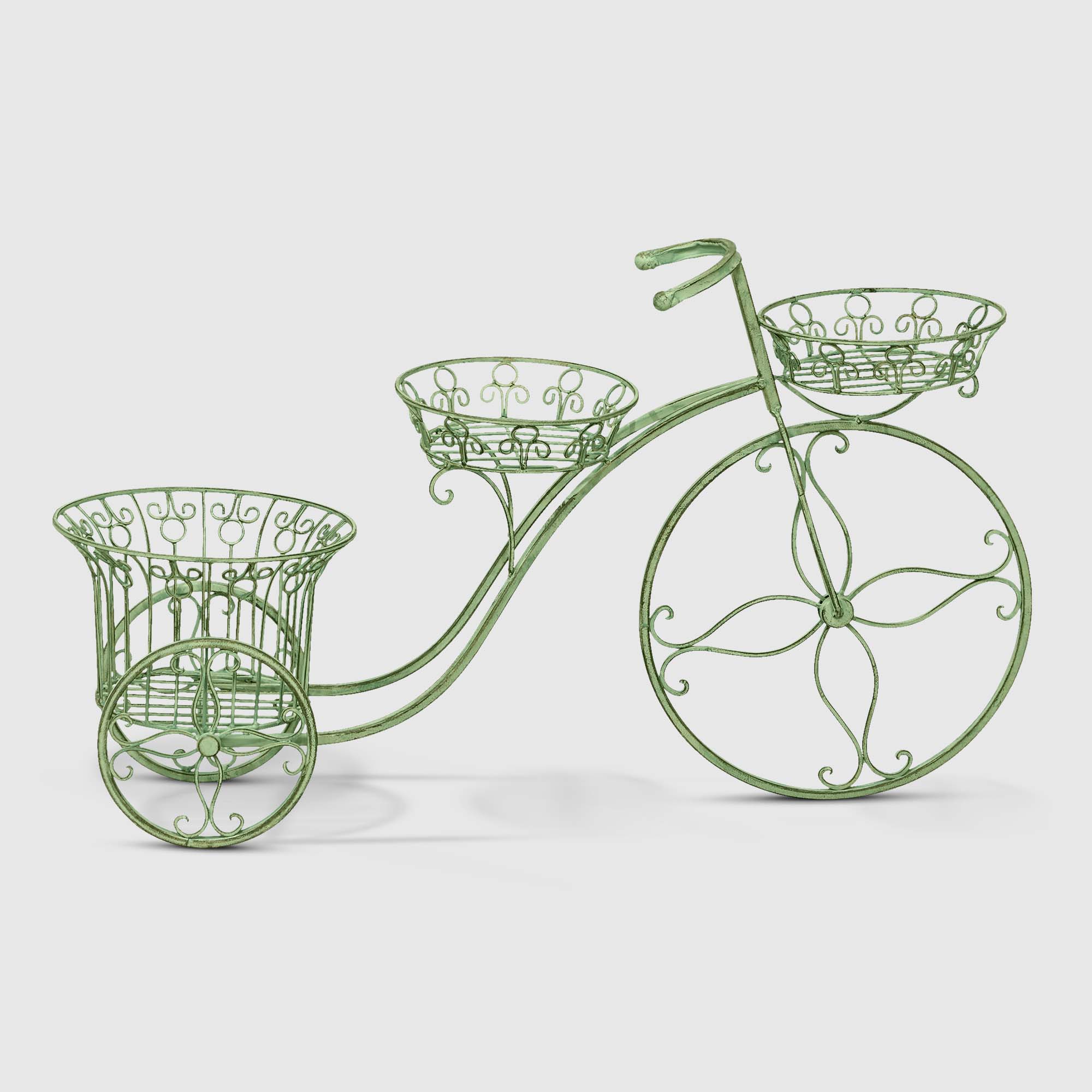 фото Подставка для цветов anxi jiacheng велосипед оливковый 95x53x27 см