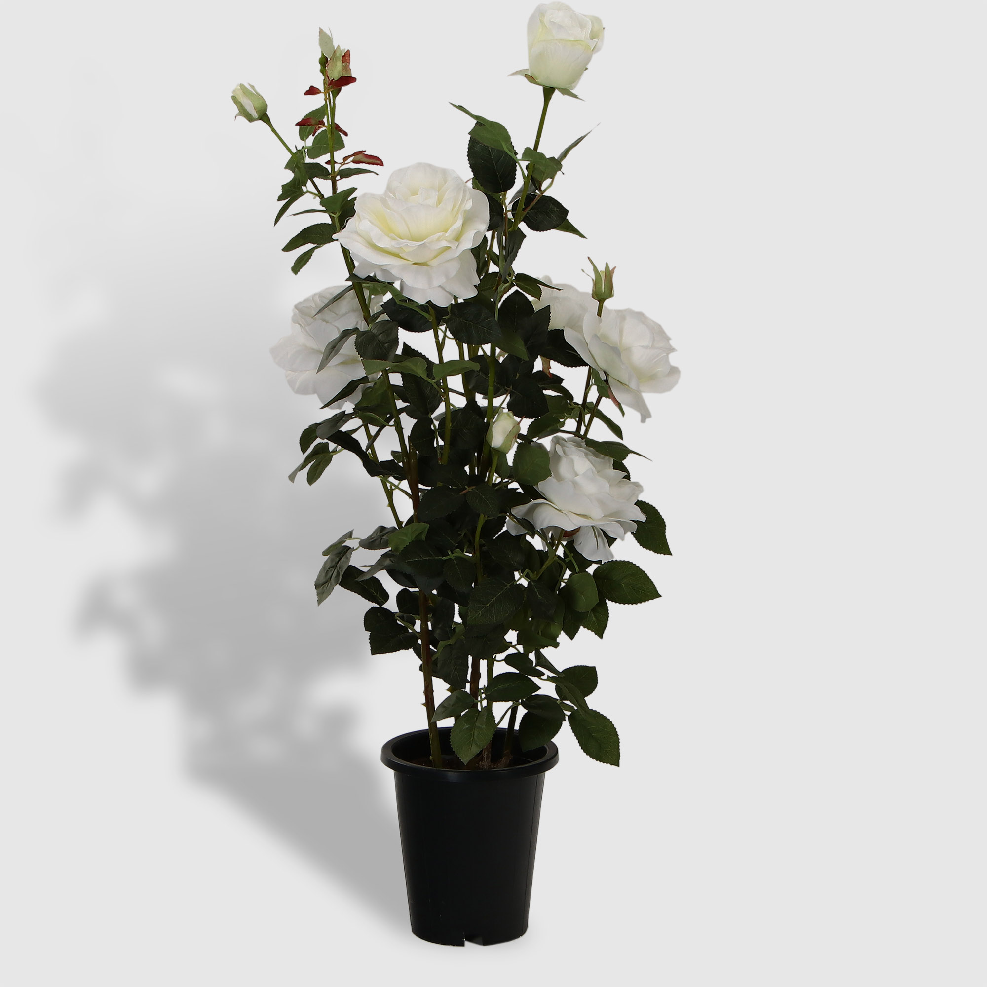 Роза Tianjin в кашпо белая искусственная 102 см искусственное растение tianjin тёмно розовая роза в кашпо 102 см