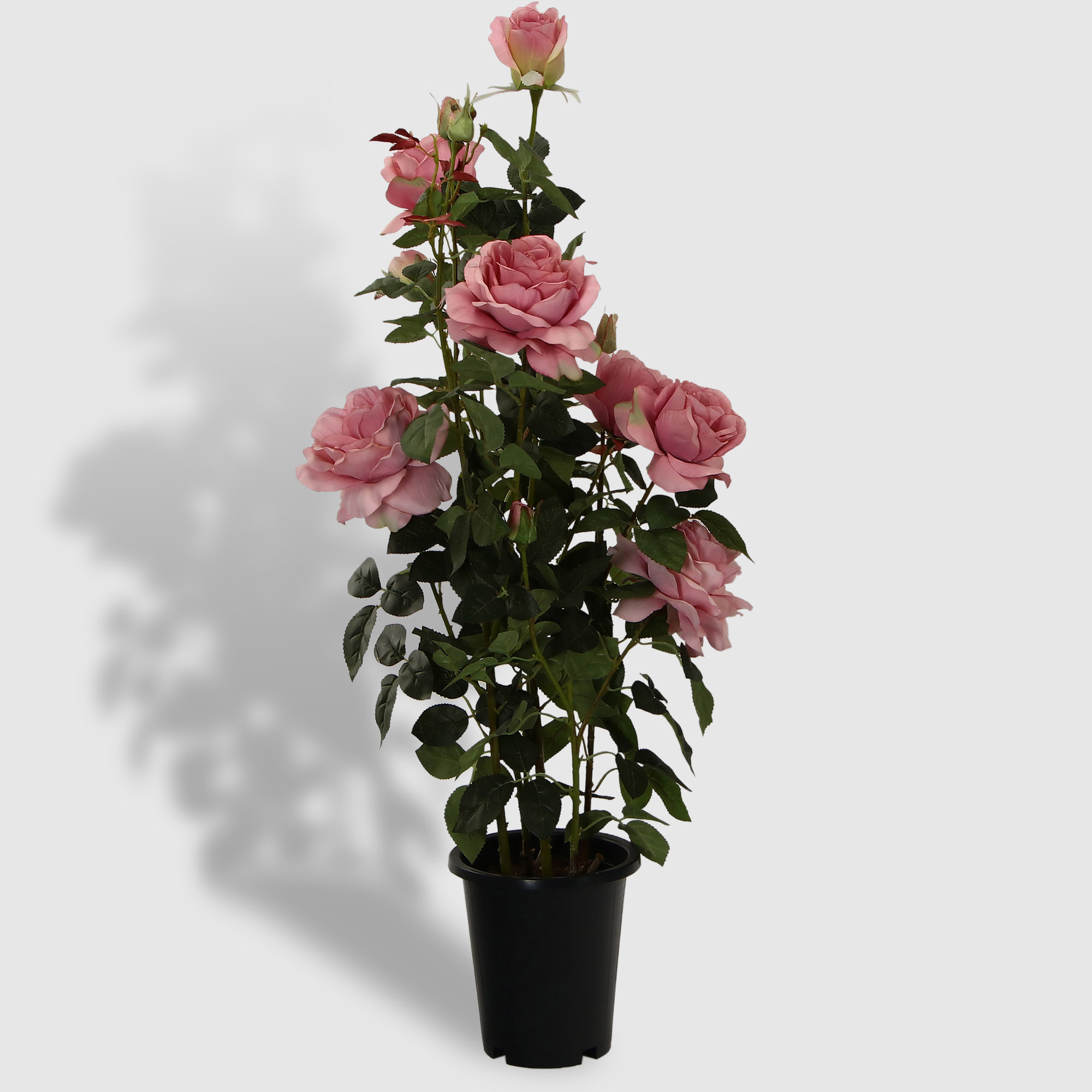 Роза Tianjin в кашпо бледно-розовая искусственная 102 см цветок искусственный tianjin роза светло розовая в кашпо 102 см