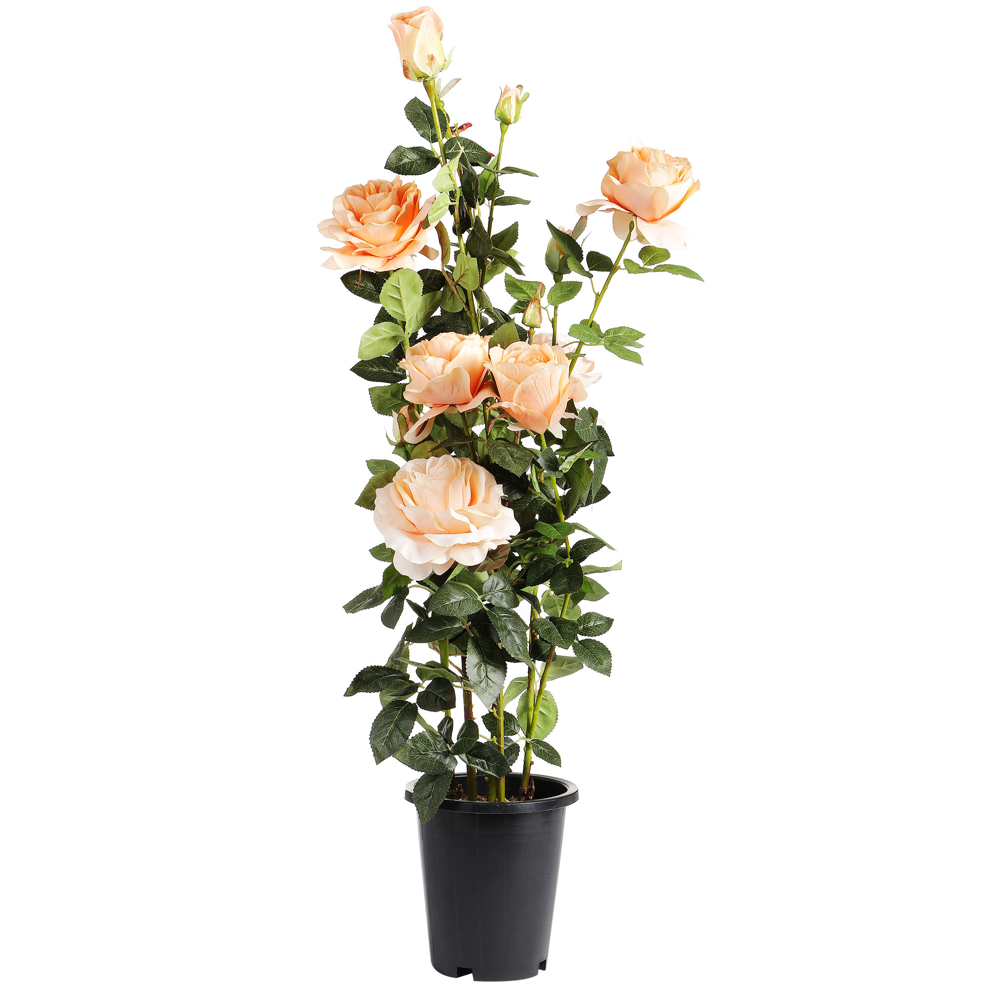 Искусственное растение Tianjin оранжевая роза в кашпо 102 см растение искусственное грин бэлт роза h30см кремовый кашпо