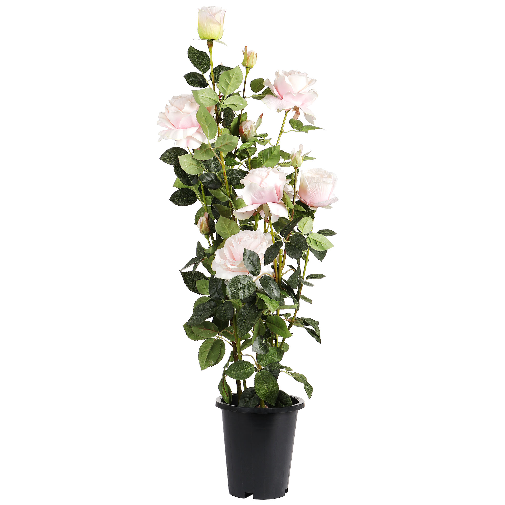 Искусственное растение Tianjin кремово-розовая роза в кашпо 102 см