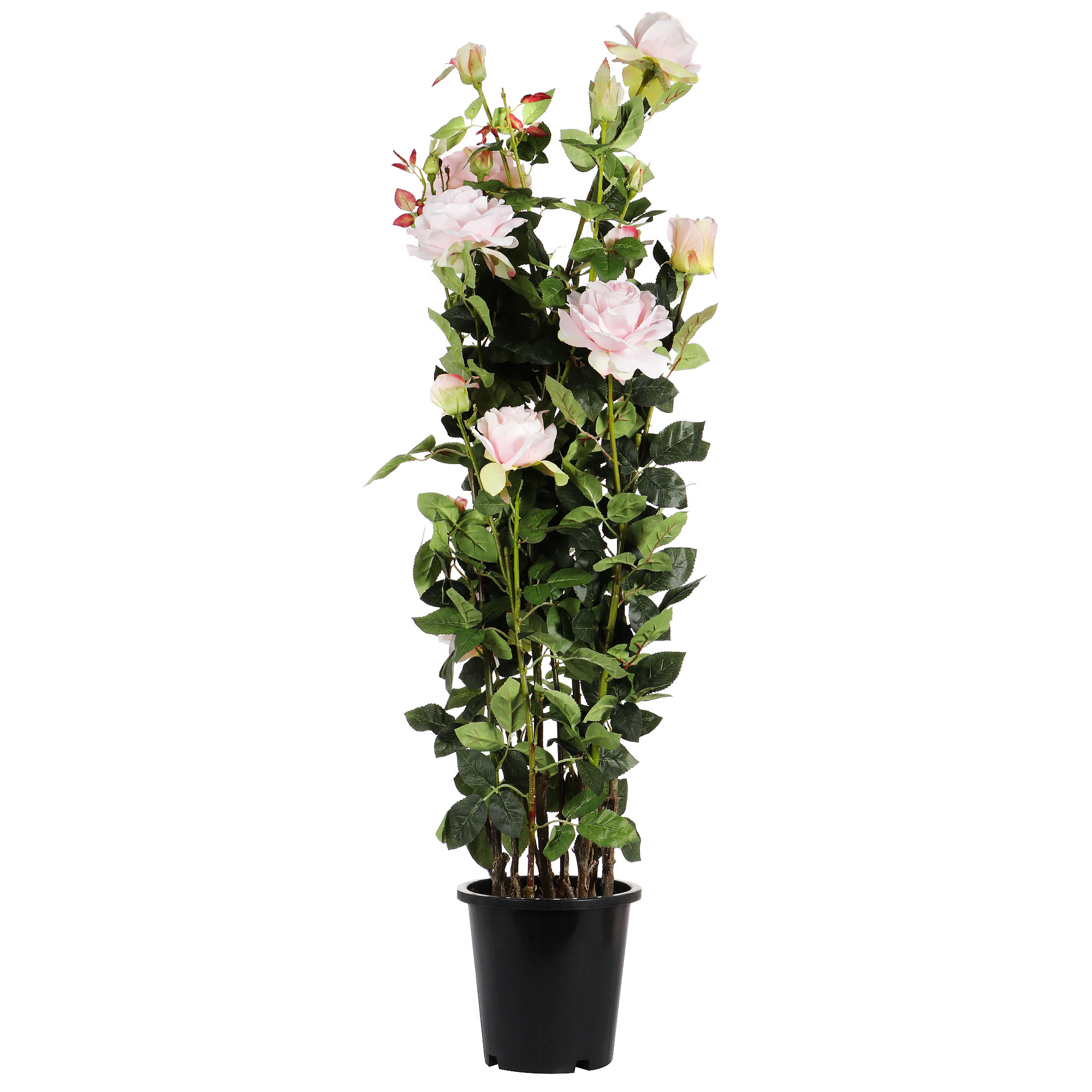 цена Искусственное растение Tianjin светло-розовая роза в кашпо 137 см