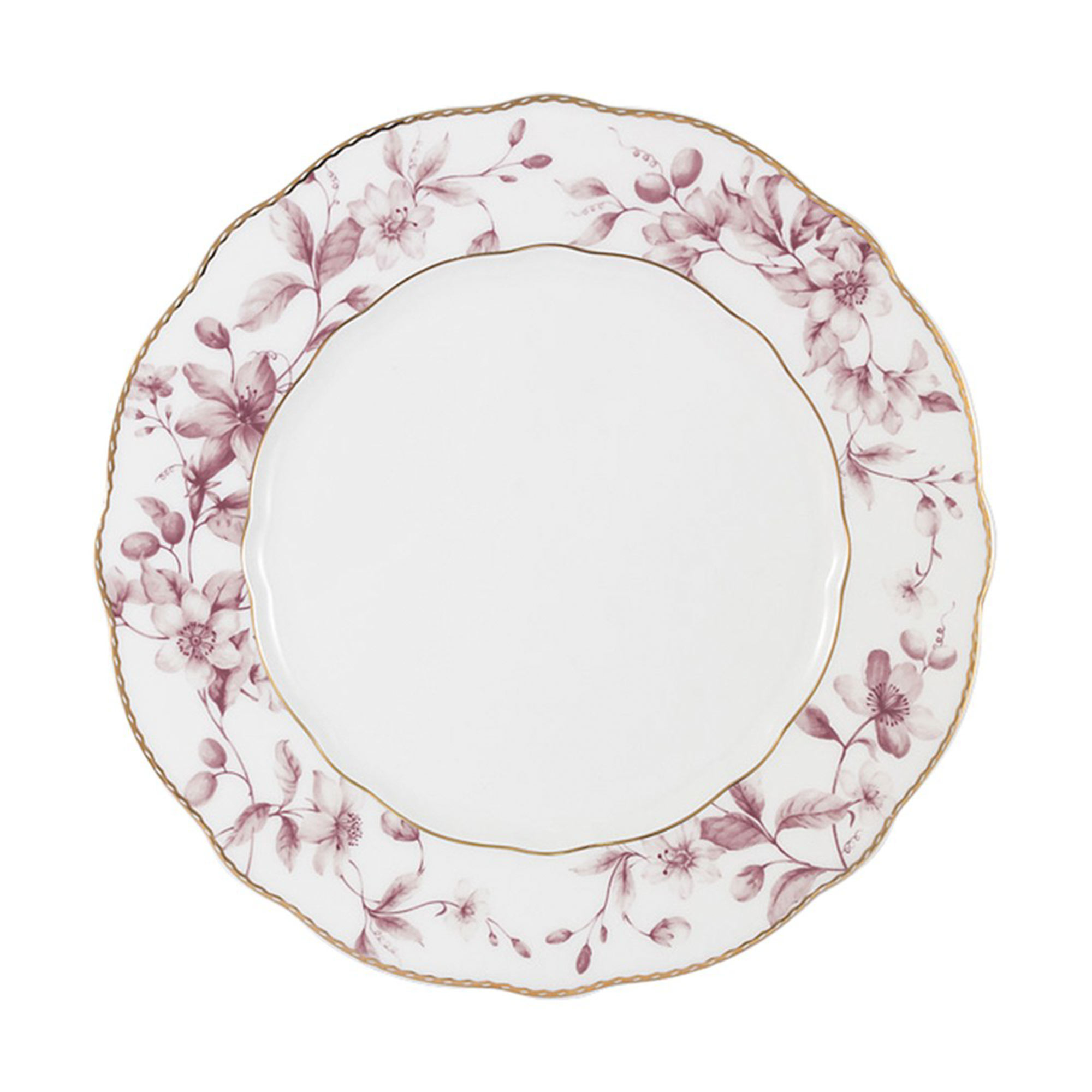 Тарелка обеденная Anna Lafarg Цветы 26,5 см наполнитель бумажный нежно розовый 1000 г