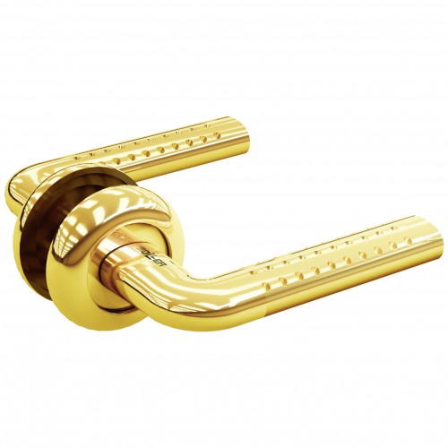цена Комплект дверных ручек Локри zy-507 pb золото
