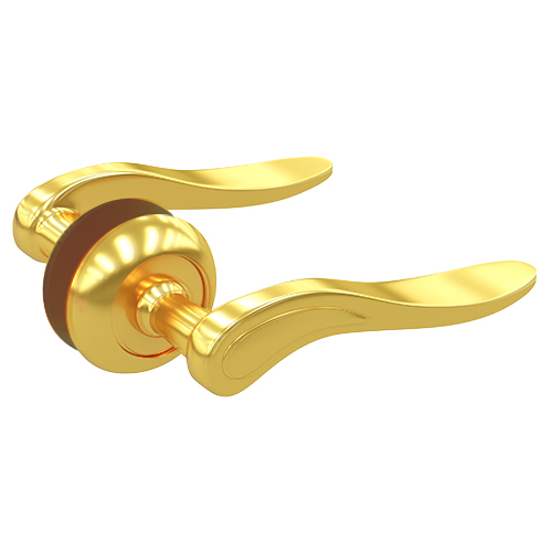цена Комплект дверных ручек Локри zy-509 gp золото
