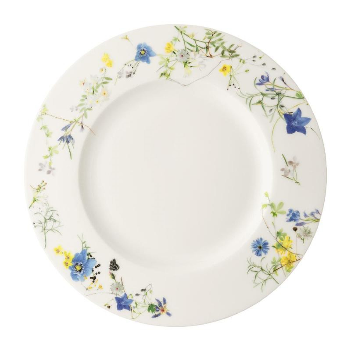 Тарелка закусочная с бортом Rosenthal Альпийские цветы 23 см