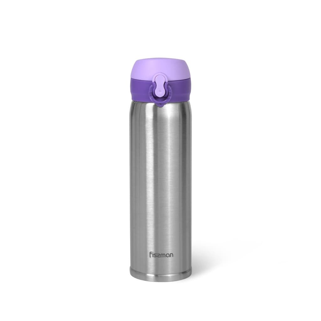 Термокружка Fissman сталь нержавеющая 430 мл Фиолетовый термос с индикатором температуры mode forrest 500 мл фиолетовый сохраняет тепло 8 10 ч