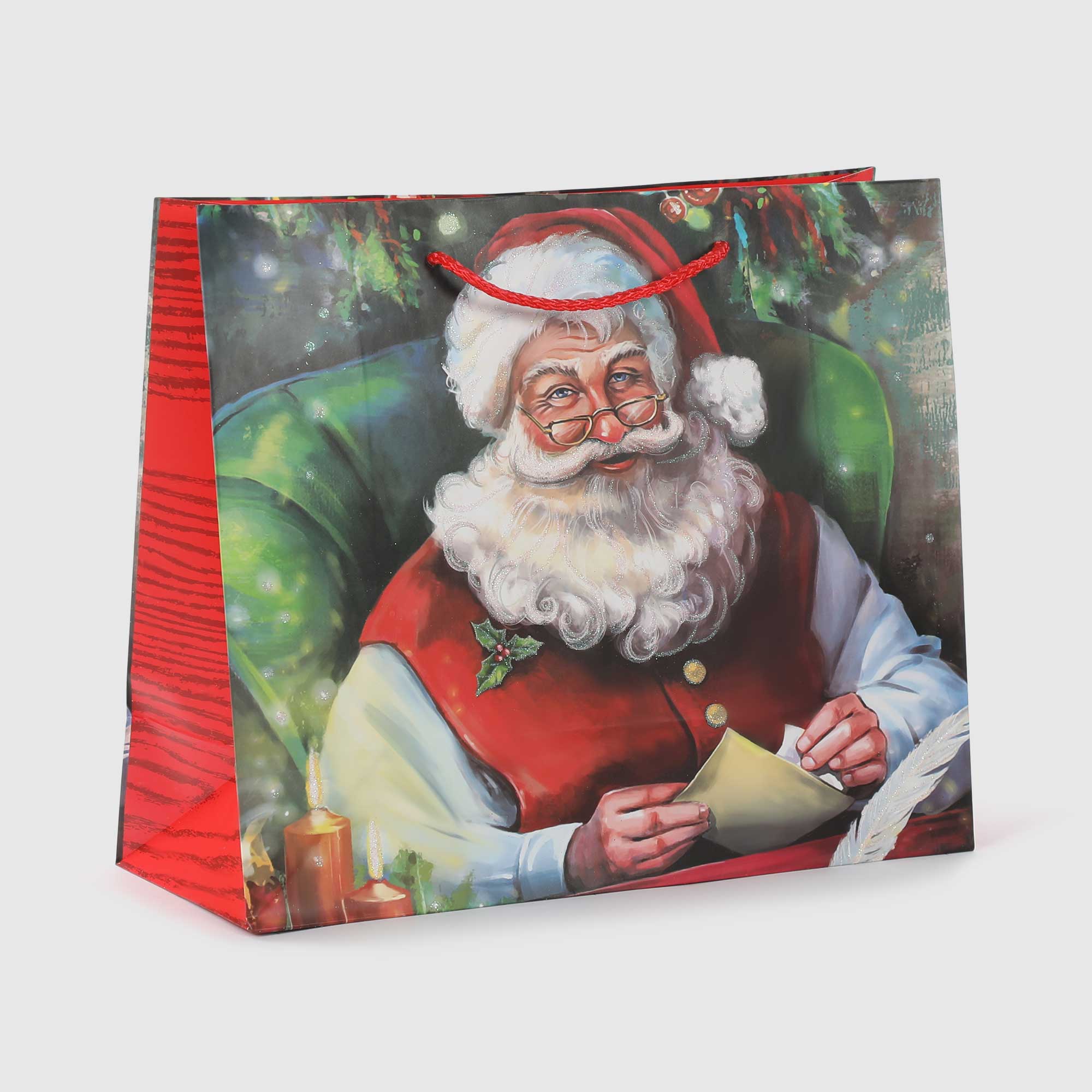 Пакет подарочный Due Esse Christmas дед мороз 31х12х26 см в ассортименте, цвет мультиколор - фото 2