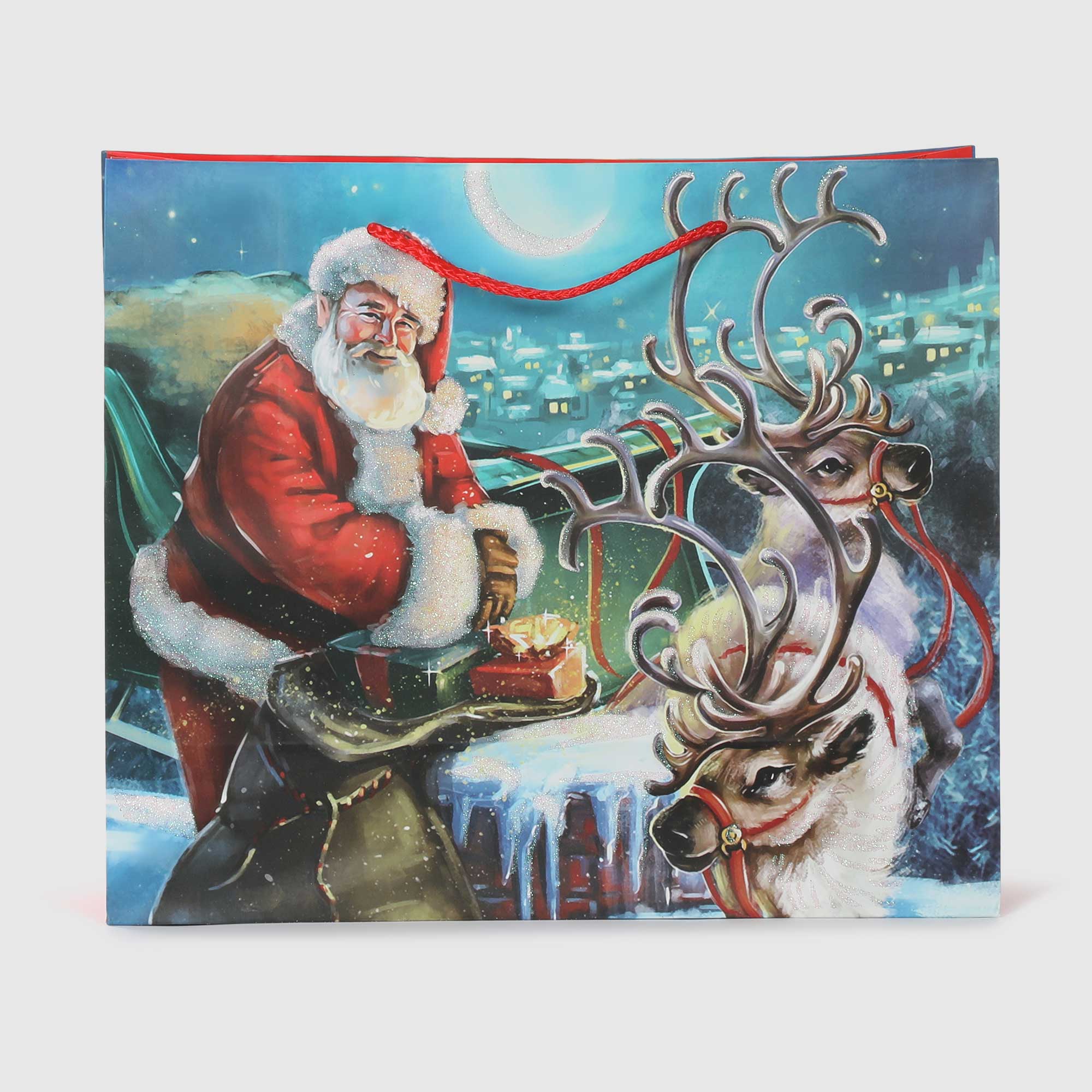 Пакет подарочный Due Esse Christmas дед мороз 31х12х26 см в ассортименте, цвет мультиколор - фото 5