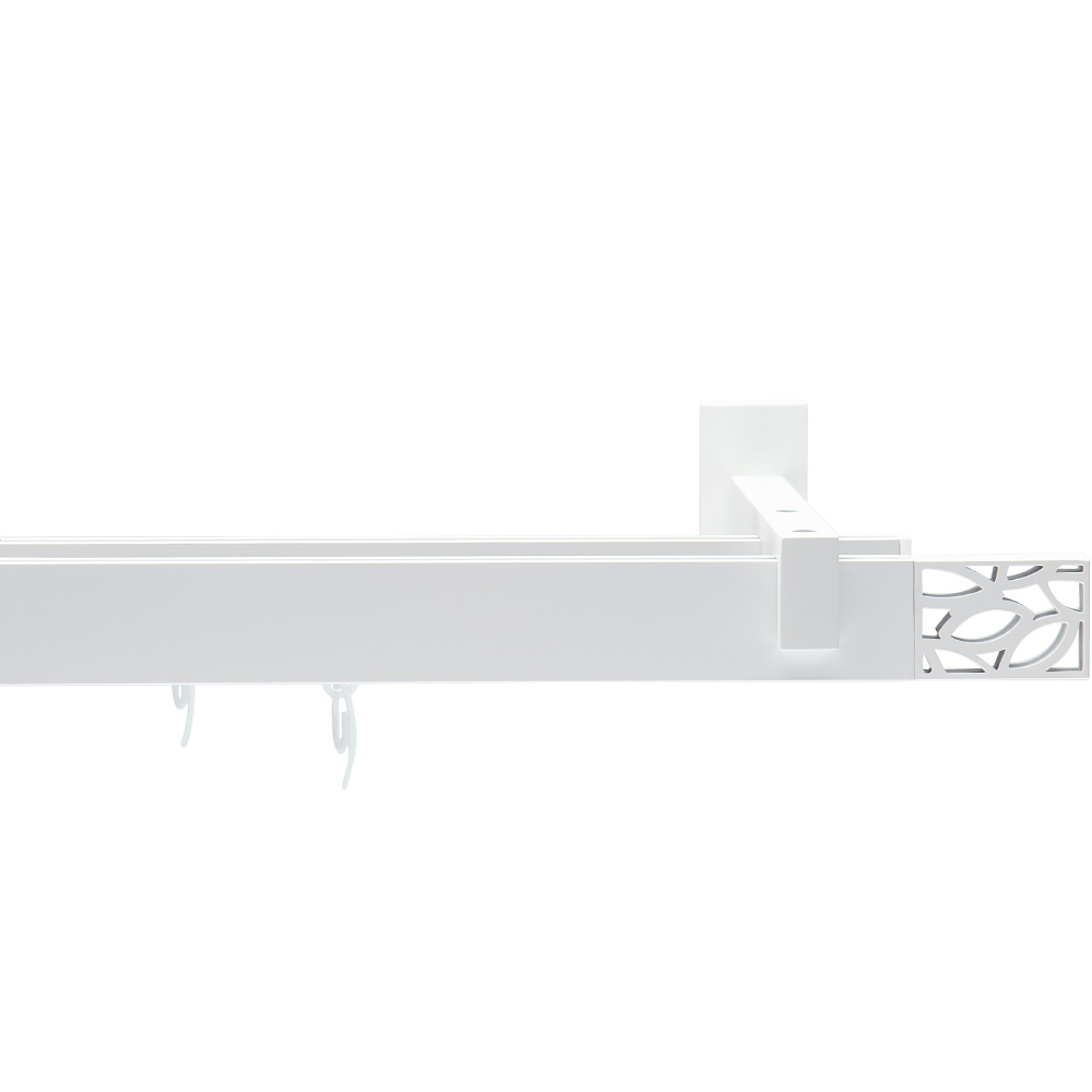 Карниз двухрядный Arttex Шарм белый 240 см карниз для тюля профкарниз однорядный 160 см с потолочным крепежом