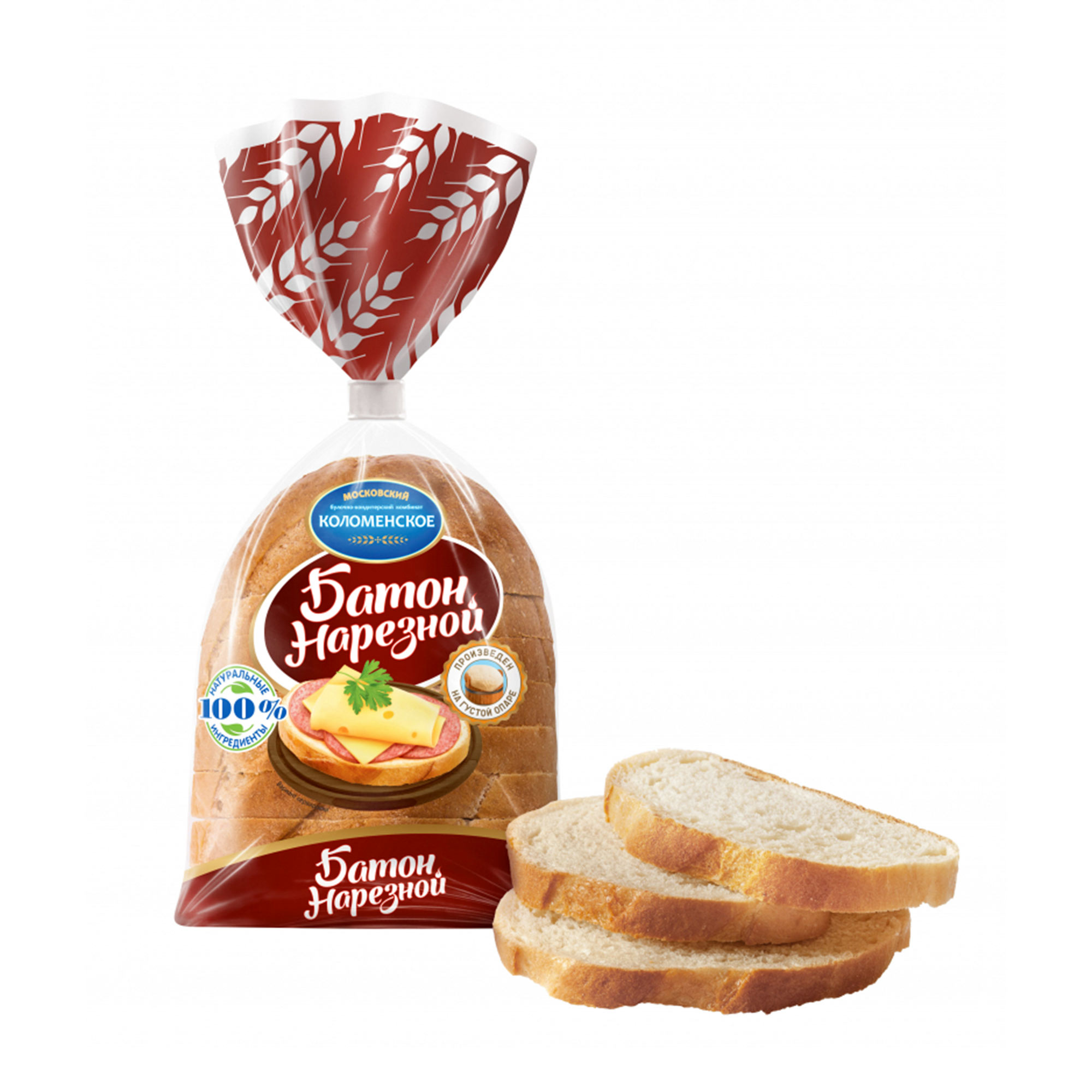 Батон нарезной Коломенское половинка 200 г