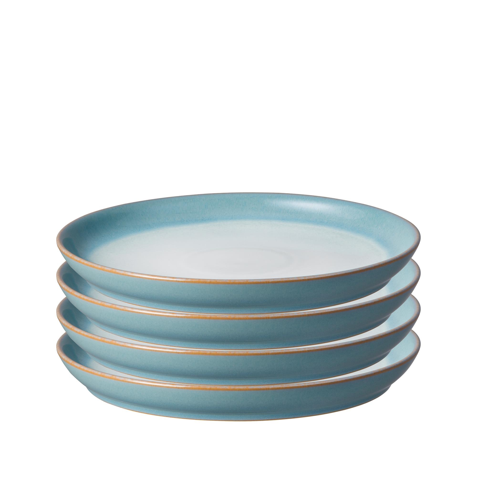 Набор тарелок Denby Azure Haze 26 см 4 шт, цвет бирюзовый - фото 1