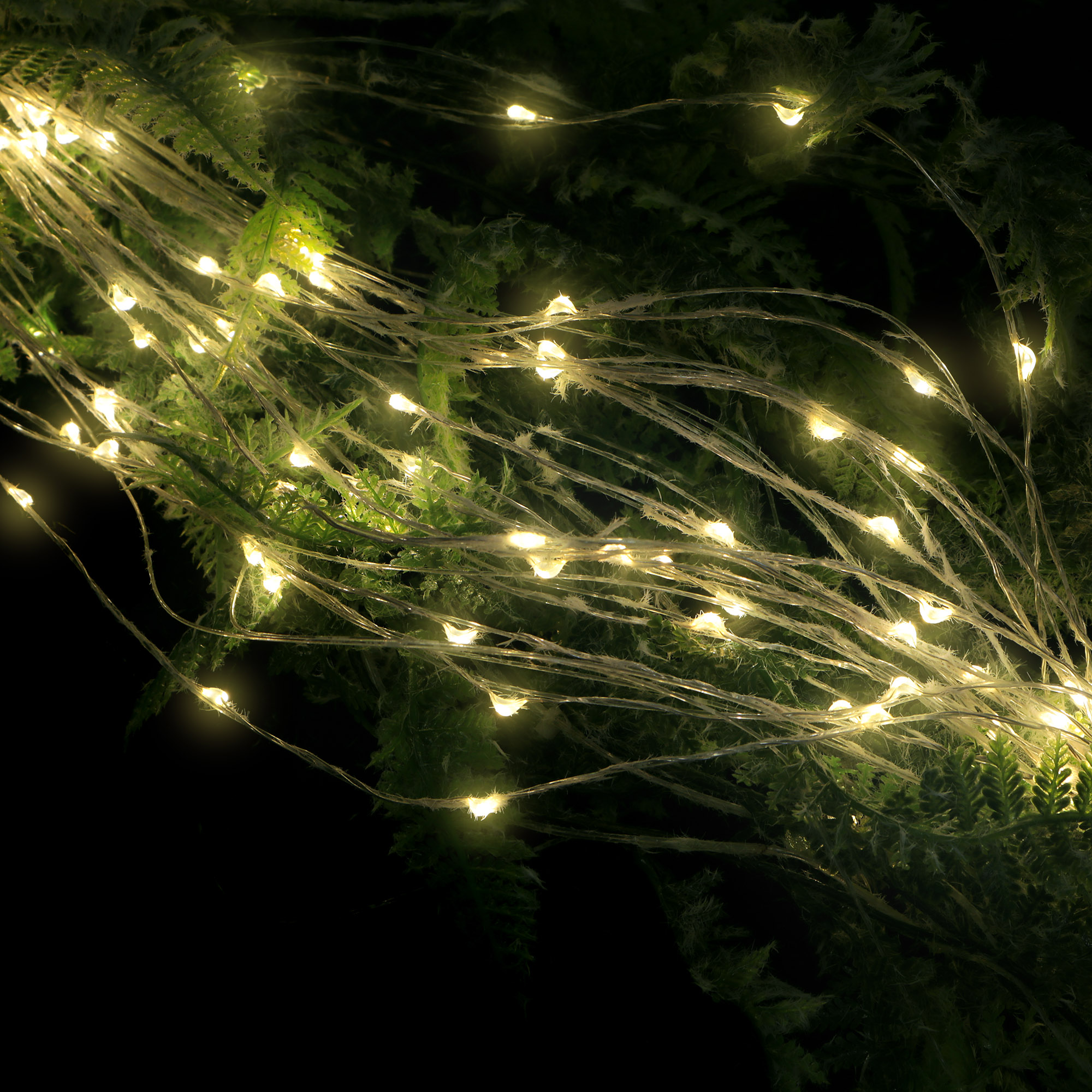 фото Гирлянда-ветвь светящаяся kaemingk 20 см теплый белый 360 led со стартовым шнуром