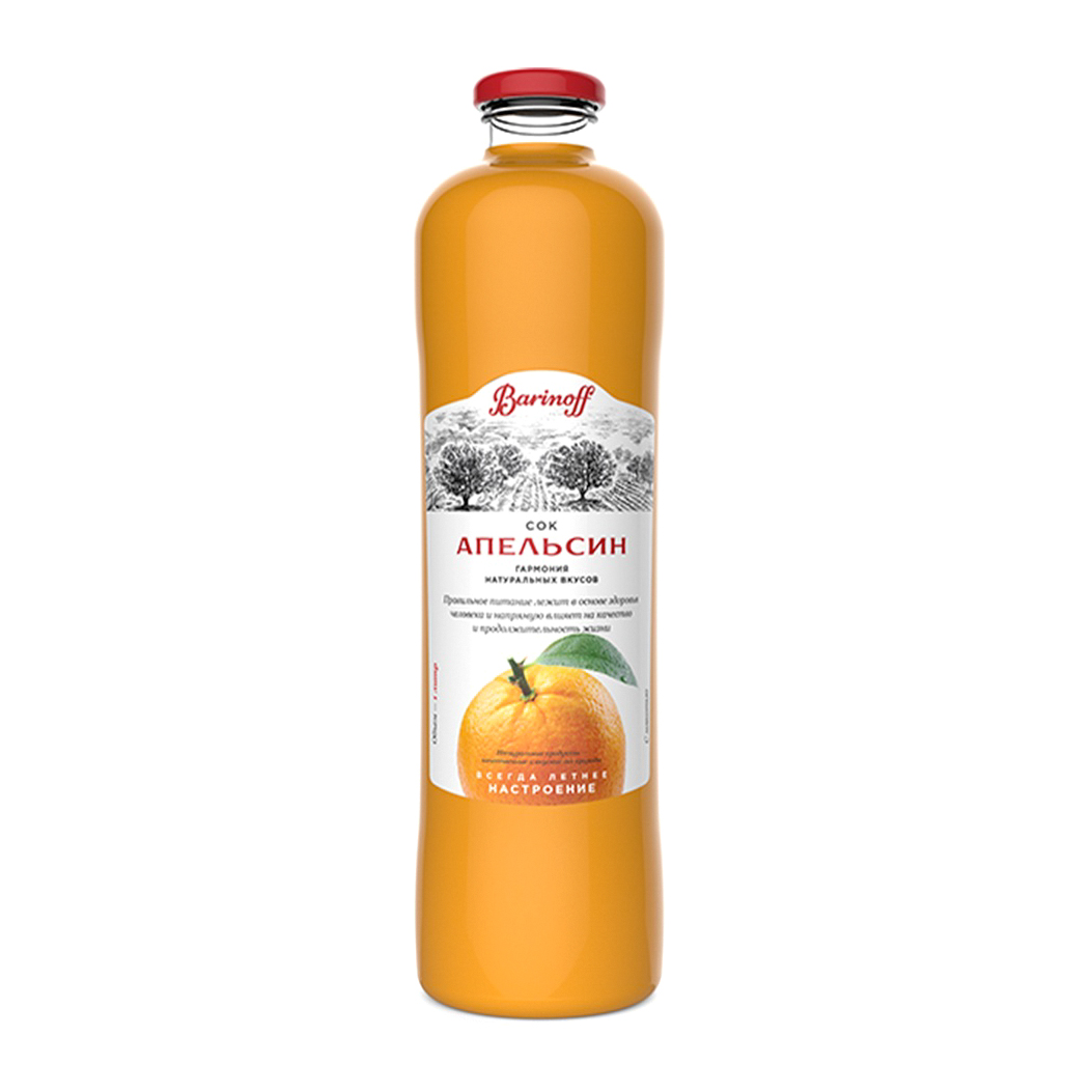 Сок апельсиновый Barinoff с мякотью 1 л