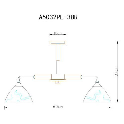 Люстра Arte lamp a5032pl-3br, цвет коричневый - фото 5