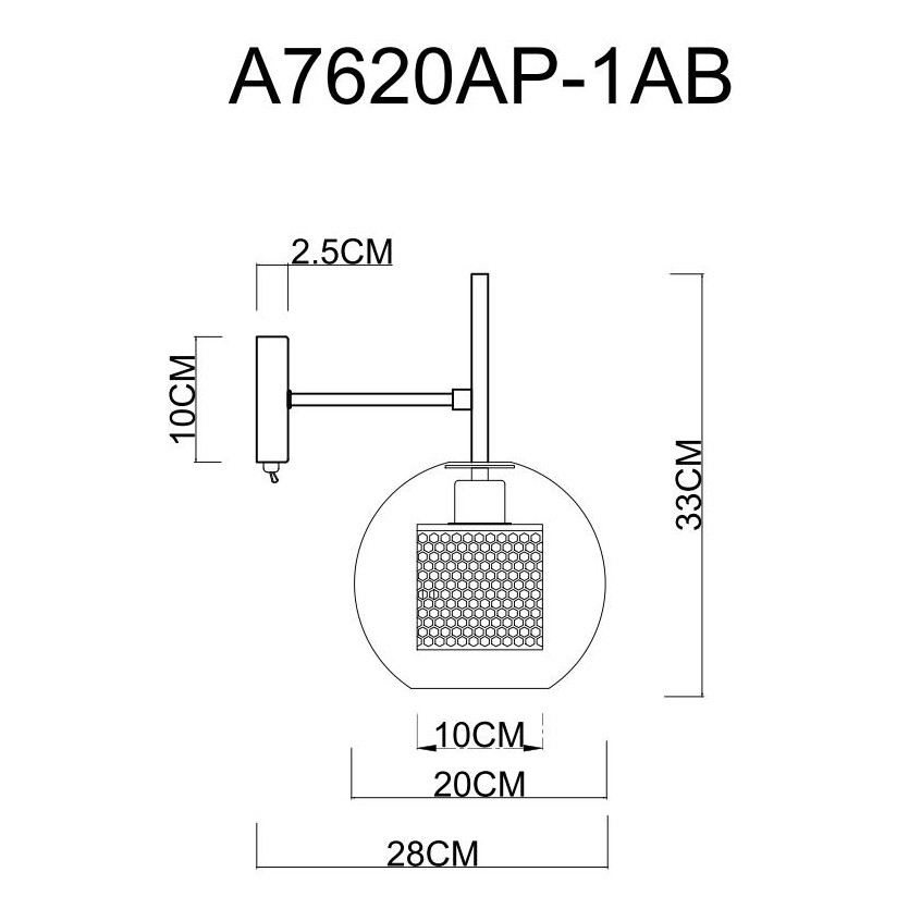 Бра Arte lamp a7620ap-1ab Вид№4