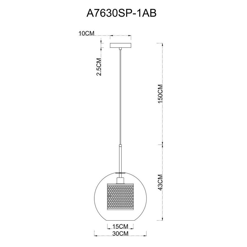 Подвес Arte lamp a7630sp-1ab Вид№3