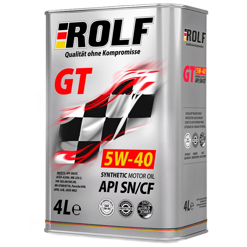 

Масло Rolf gt sae 5w-40 api sn/cf 4 л