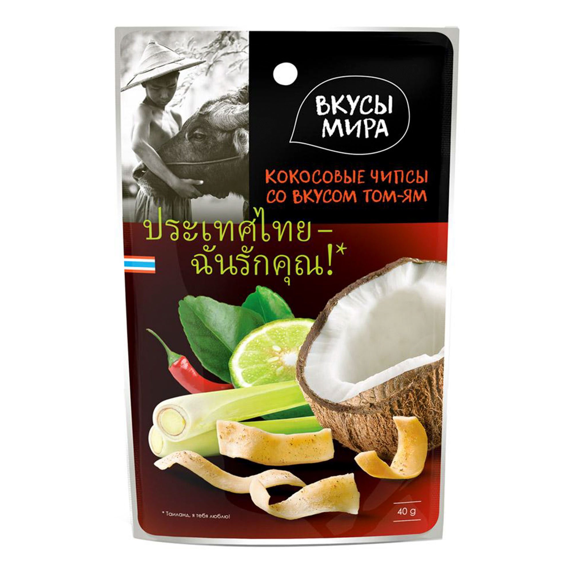 

Чипсы кокосовые Вкусы мира Том-Ям 40 г