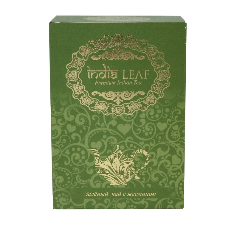Чай зеленый India Leaf с жасмином 100 г чай зеленый листовой ча бао зеленый шелк китай 100 г