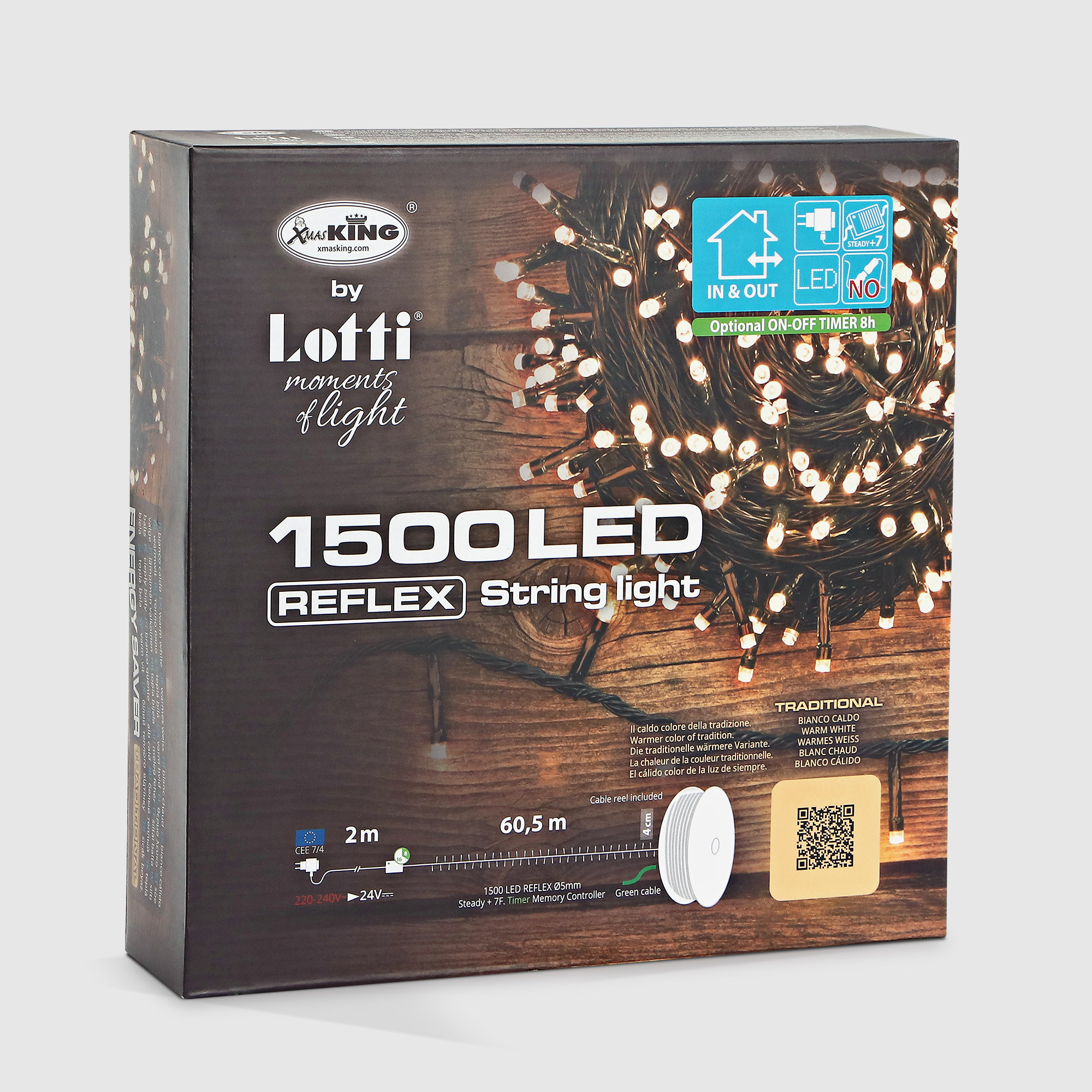 Гирлянда уличная Lotti 49079 60,5 м 1500 LEDS со стартовым шнуром Вид№9