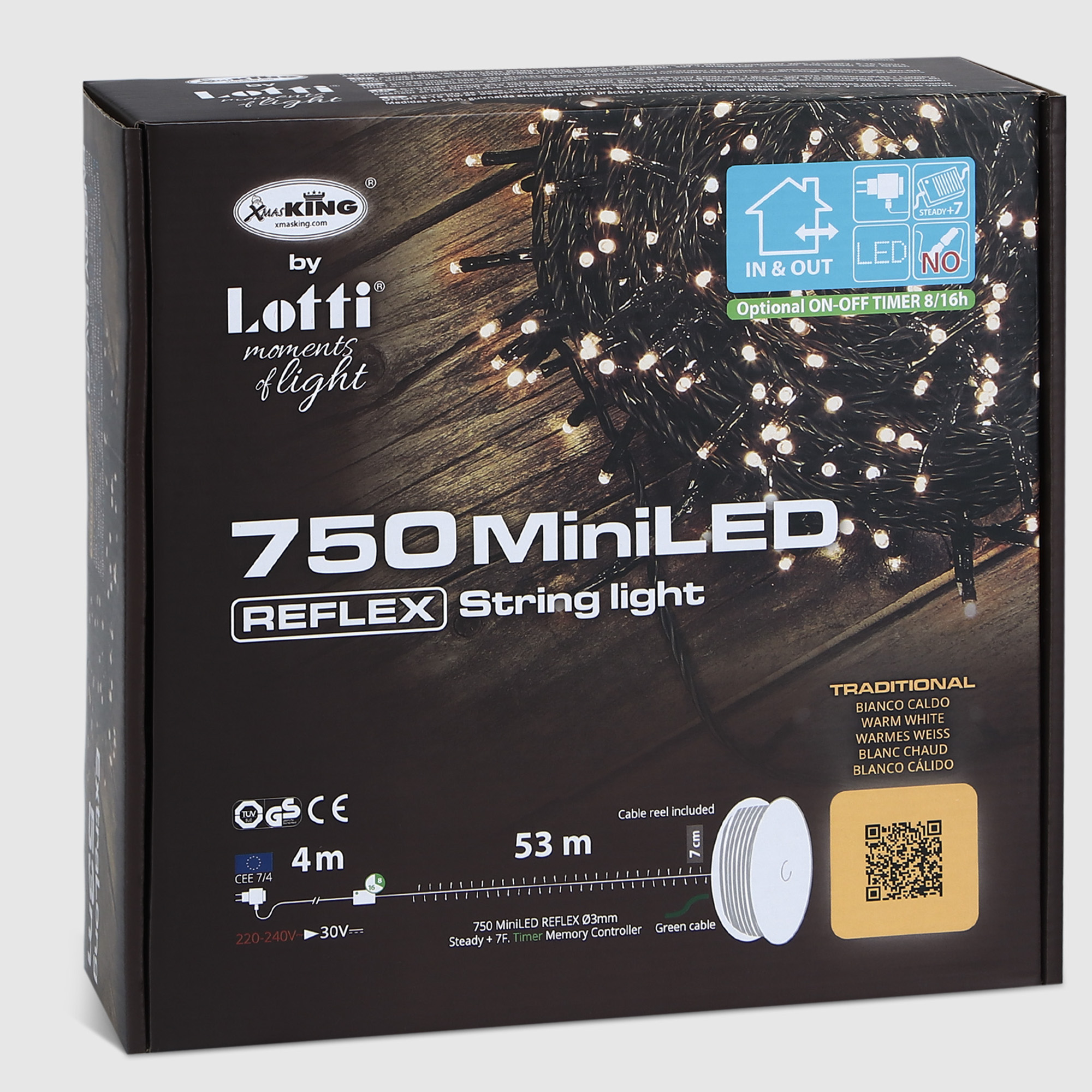 Гирлянда уличная Lotti TLG 750 miniLED 53 м со стартовым шнуром Вид№9