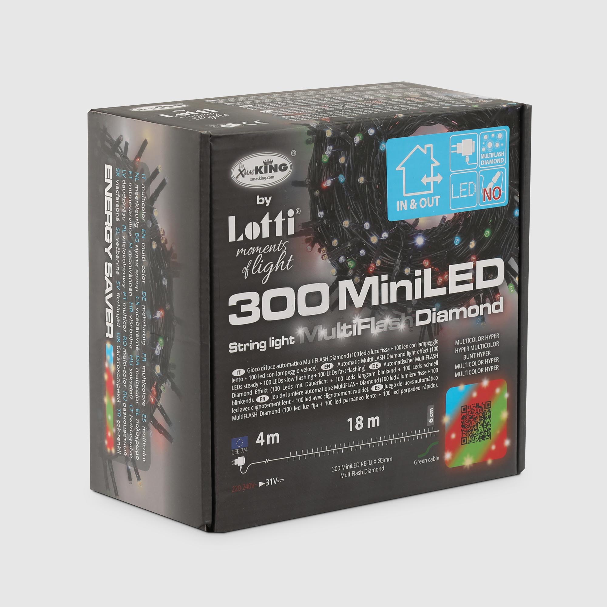 Электрогирлянда Lotti MHD мультиколор 18 м 300 miniLED, цвет зеленый - фото 9