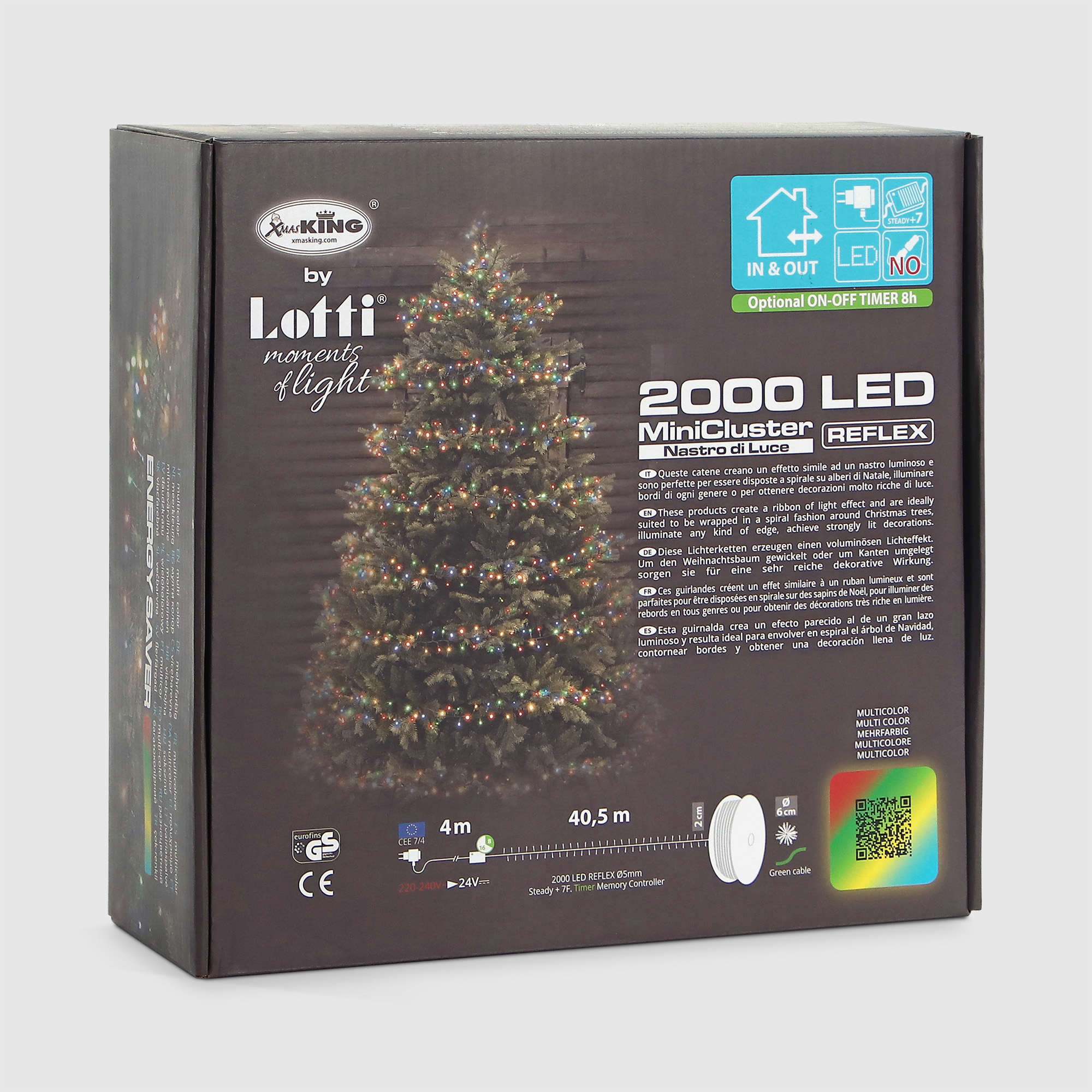 Гирлянда уличная Lotti 49147 NTL Minicluster мультиколор 2000 LEDs со стартовым шнуром Вид№9