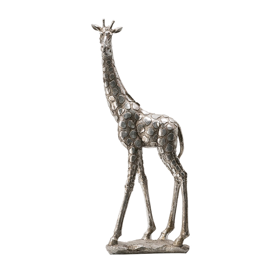 ручная резная статуэтка французского бульдога из смолы с кристаллами и камнями милая статуэтка животного для украшения дома Фигурка Glasar жираф 17x10x47см