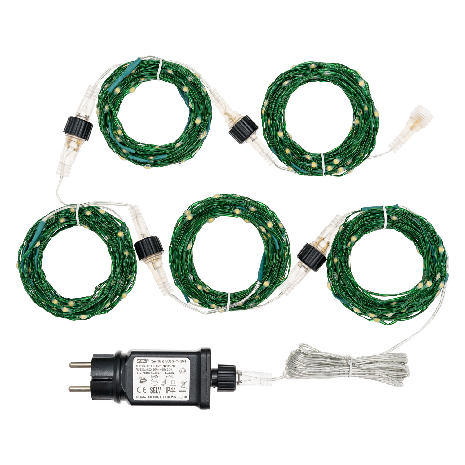 Электрогирлянда Lotti Профессионал 50 м 500 MicroLEDS зеленый кабель, цвет теплый белый - фото 6