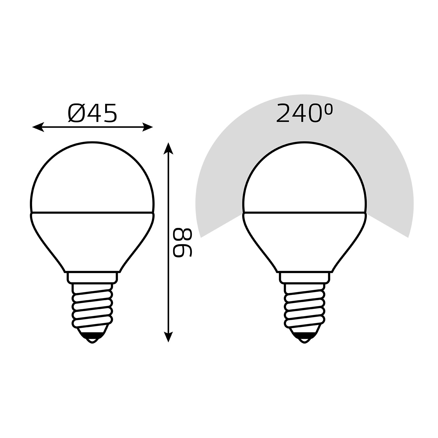 фото Лампа gauss basic шар 7w e14 470lm 3000k-4000k-6500k