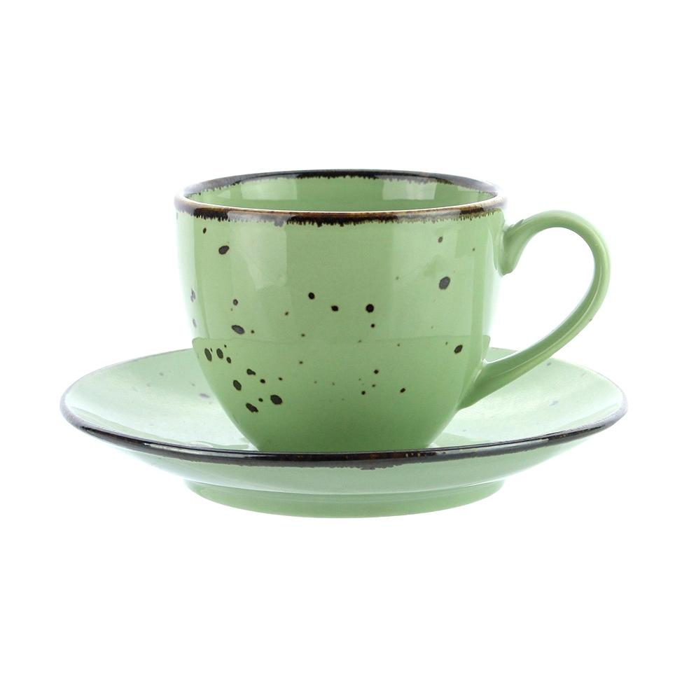Чайная пара Porcelana Bogucice Alumina Green 300 мл