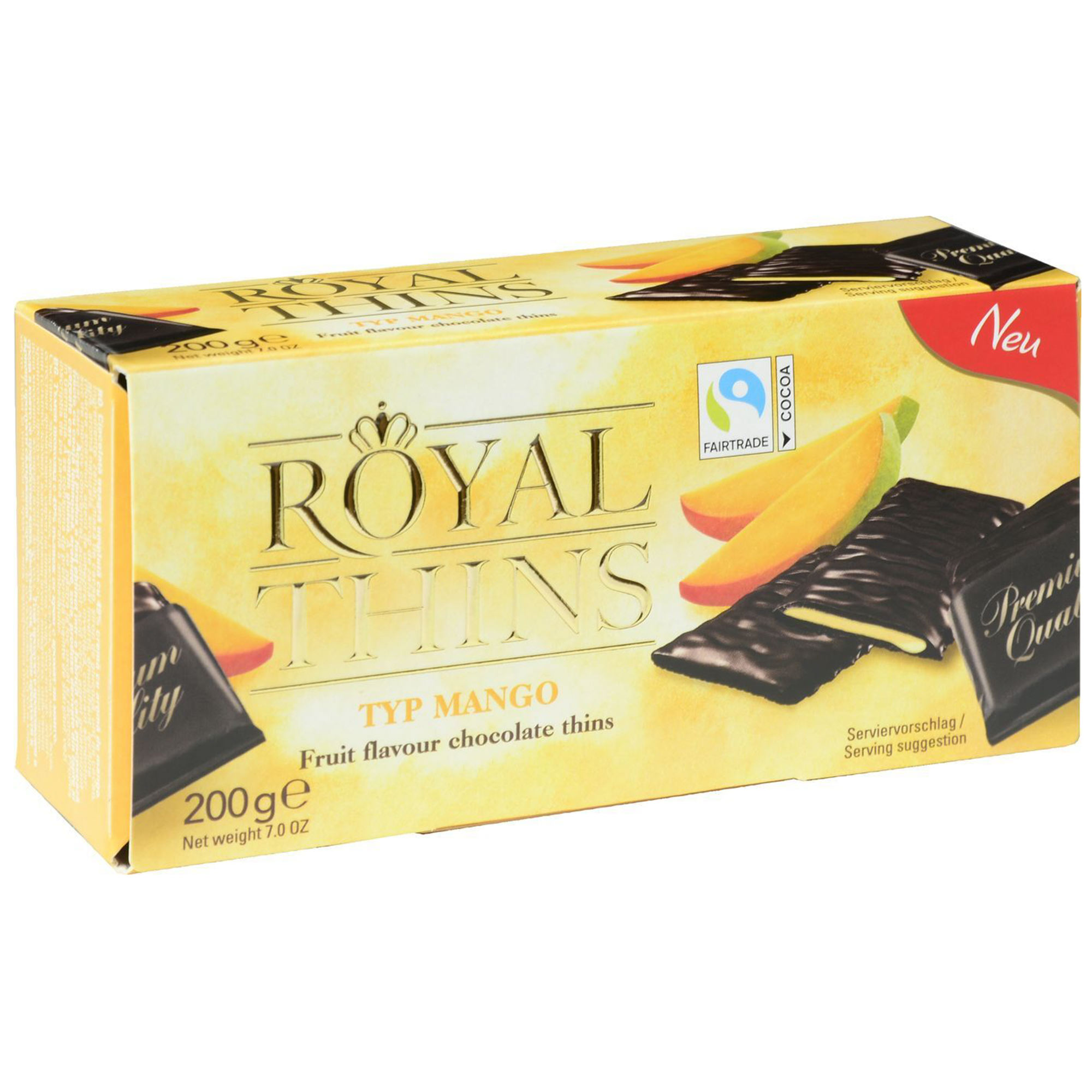 Шоколад Halloren Royal Thins со вкусом манго 200 г