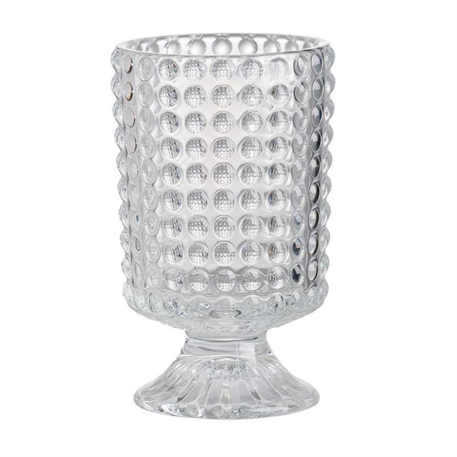 Ваза Glasar с декором круги, 11x11x19 см ваза glasar с квадратным декором 7x7x15 см