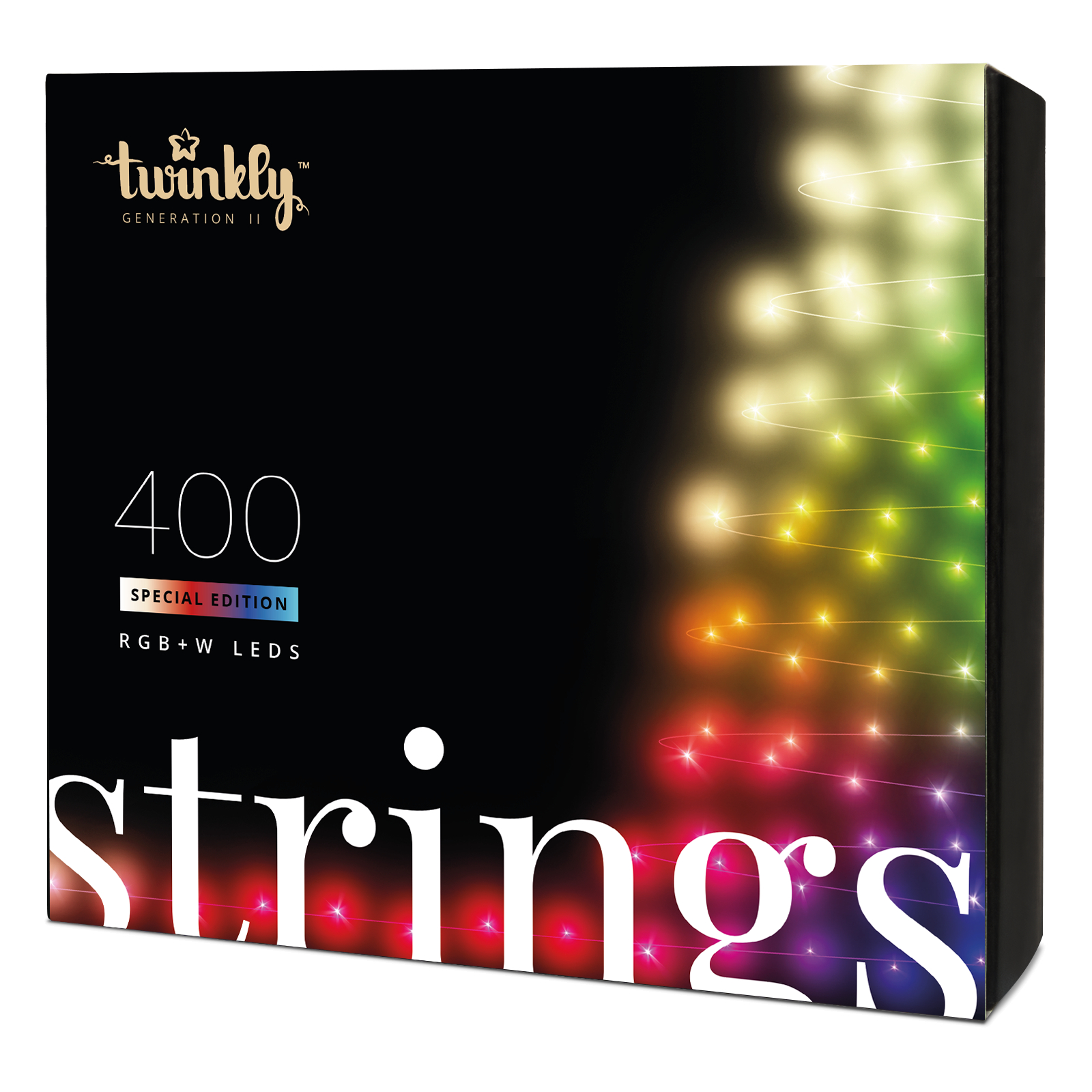 фото Смарт-гирлянда электрическая twinkly gen ii strings 400 rgb+w led 32 м со стартовым шнуром