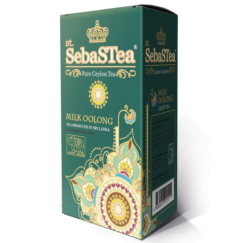 Чай SebaSTea Milk Oolong зеленый, 25 пакетиков чай зеленый зеленая панда зеленый жасмин 25 пакетиков