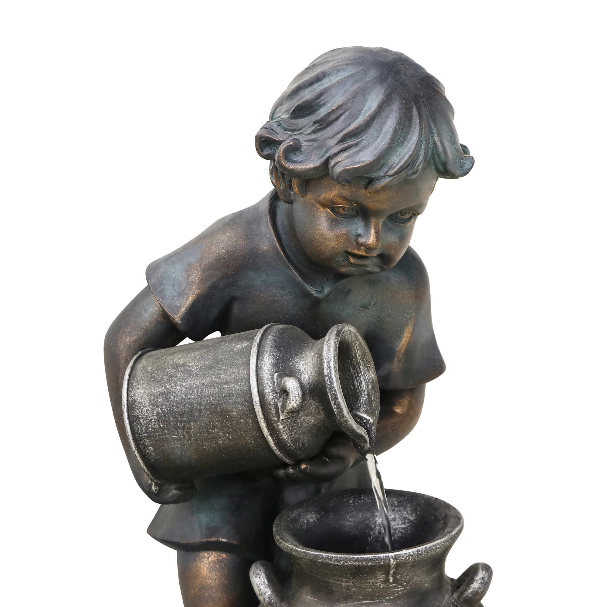 Фонтан Haomei Fountain мальчик 32,5x27x63,5 см, цвет черный - фото 2