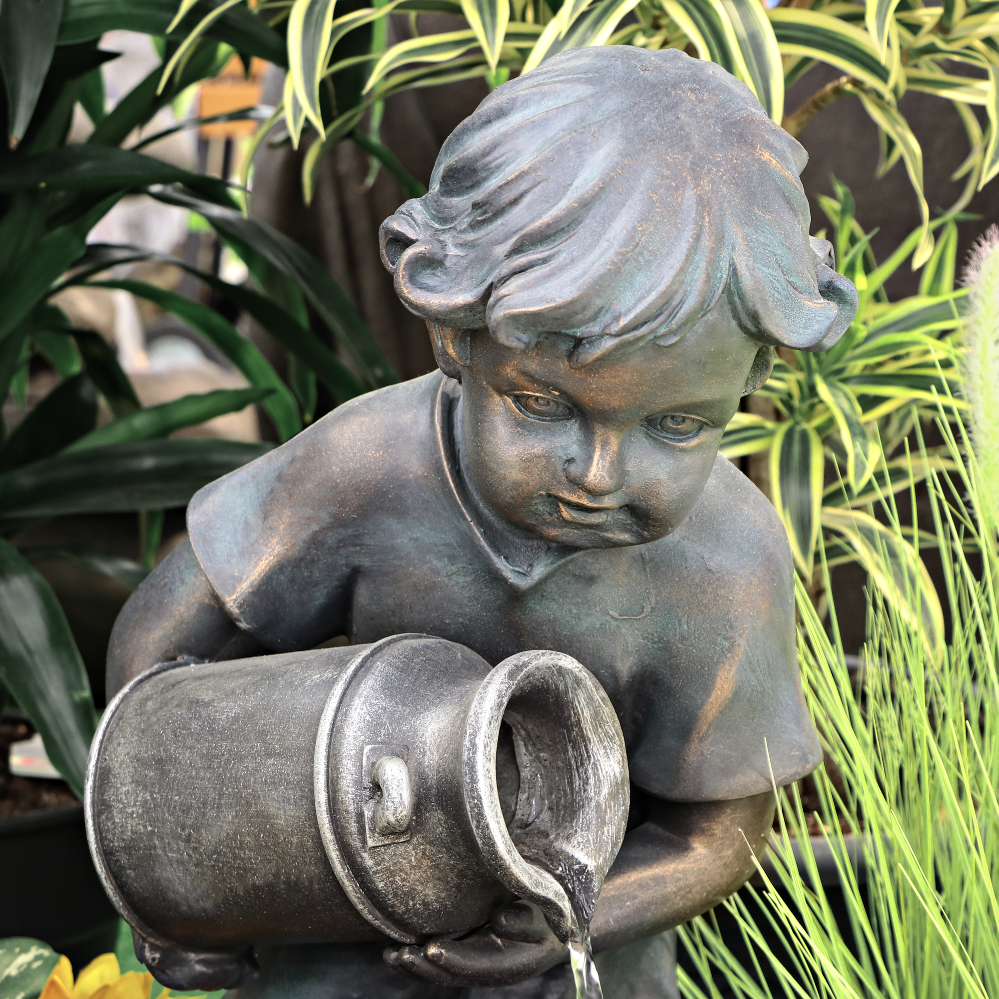 Фонтан Haomei Fountain мальчик 32,5x27x63,5 см, цвет черный - фото 5