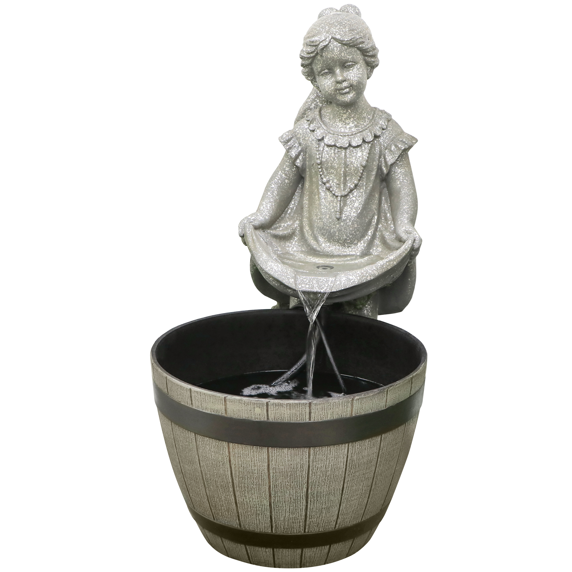 Фонтан Haomei Fountain девочка 61,5x38x69,5 см, цвет серый - фото 1
