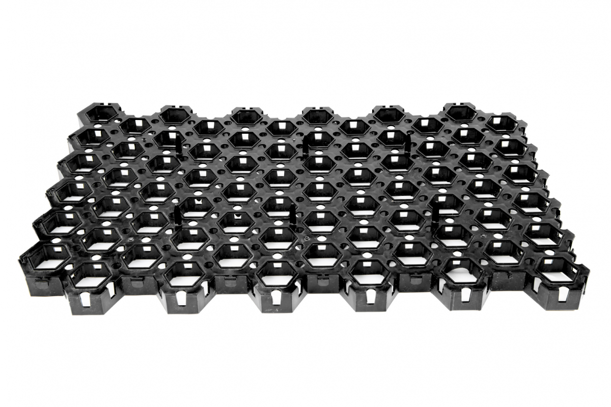 Решётка газонная Color-x чёрная 68х41х3,3 см решетка газонная пластиковая геокаркас лайт черная f900 640х395х50 мм
